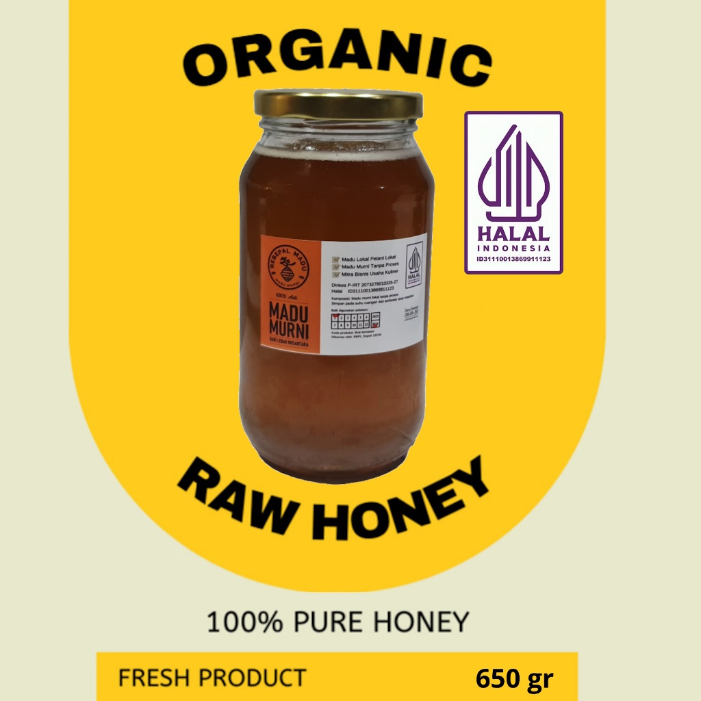 

Rebepal Madu Murni Asli 100% Raw Indonesian Honey Super - Glass Jar 650 gr