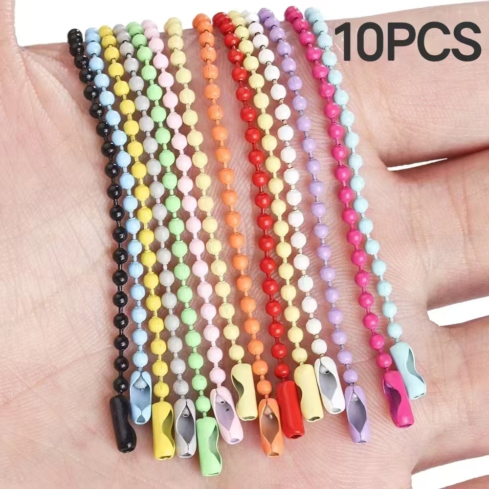 【10PCS】Rantai Biji Lada| Rantai Biji Lada| Biji merica Rantai Kuku Rantai Manik Manik Warna Warni