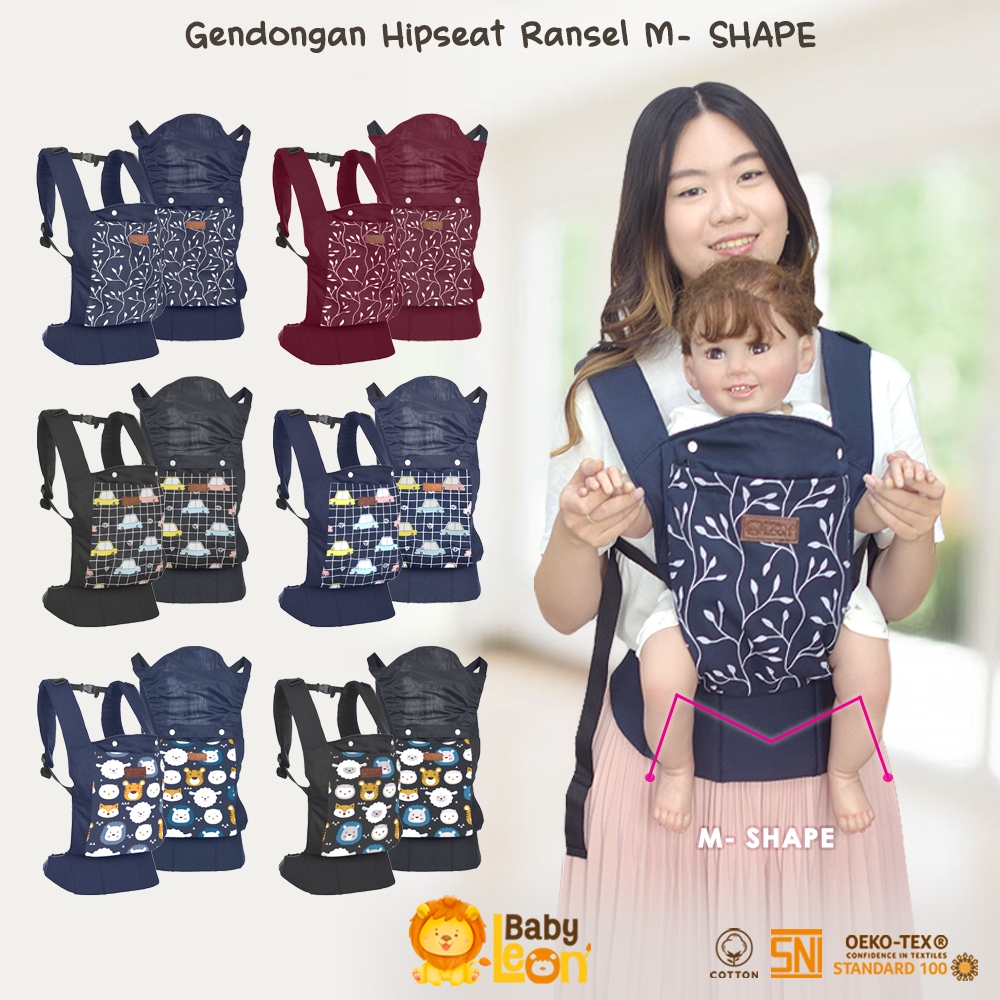 BABY LEON Gendongan SSC Gendongan Ransel MShape Gendongan Bayi Hipseat Baby Gendongan Multifungsi