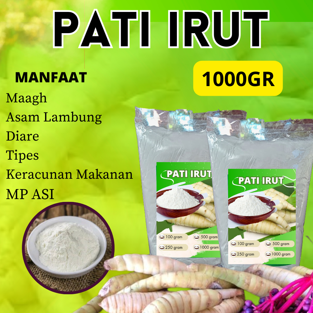 

Tepung Pati Garut 1 Kg Asli Pati Irut Pati Angkrik Original Putih Bersih Halus Untuk Asam Lambung