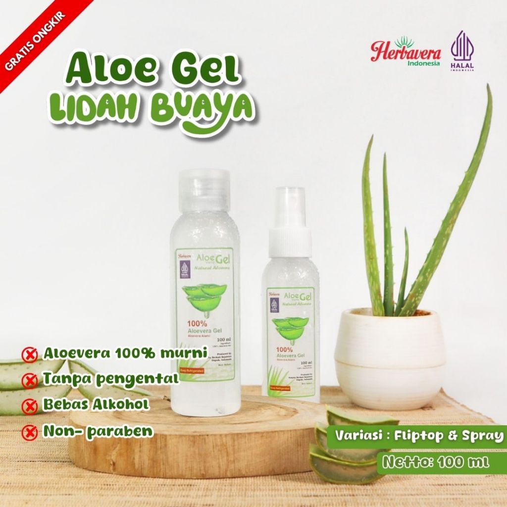 Aloevera Gel Lidah Buaya Herbavera 100 ml