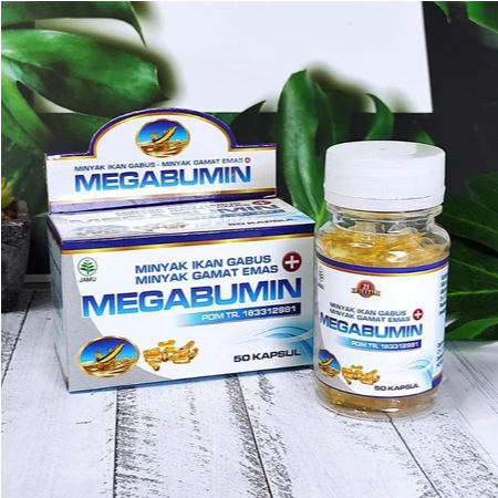 Kapsul MEGABUMIN Ekstrak Ikan Kuthuk Minyak Ikan Kutuk Ekstrak Ikan Kutuk Premium Albumin