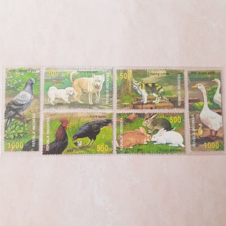 

(A) Perangko Indonesia Binatang Piaraan Tahun 1999 set lengkap - 6pcs