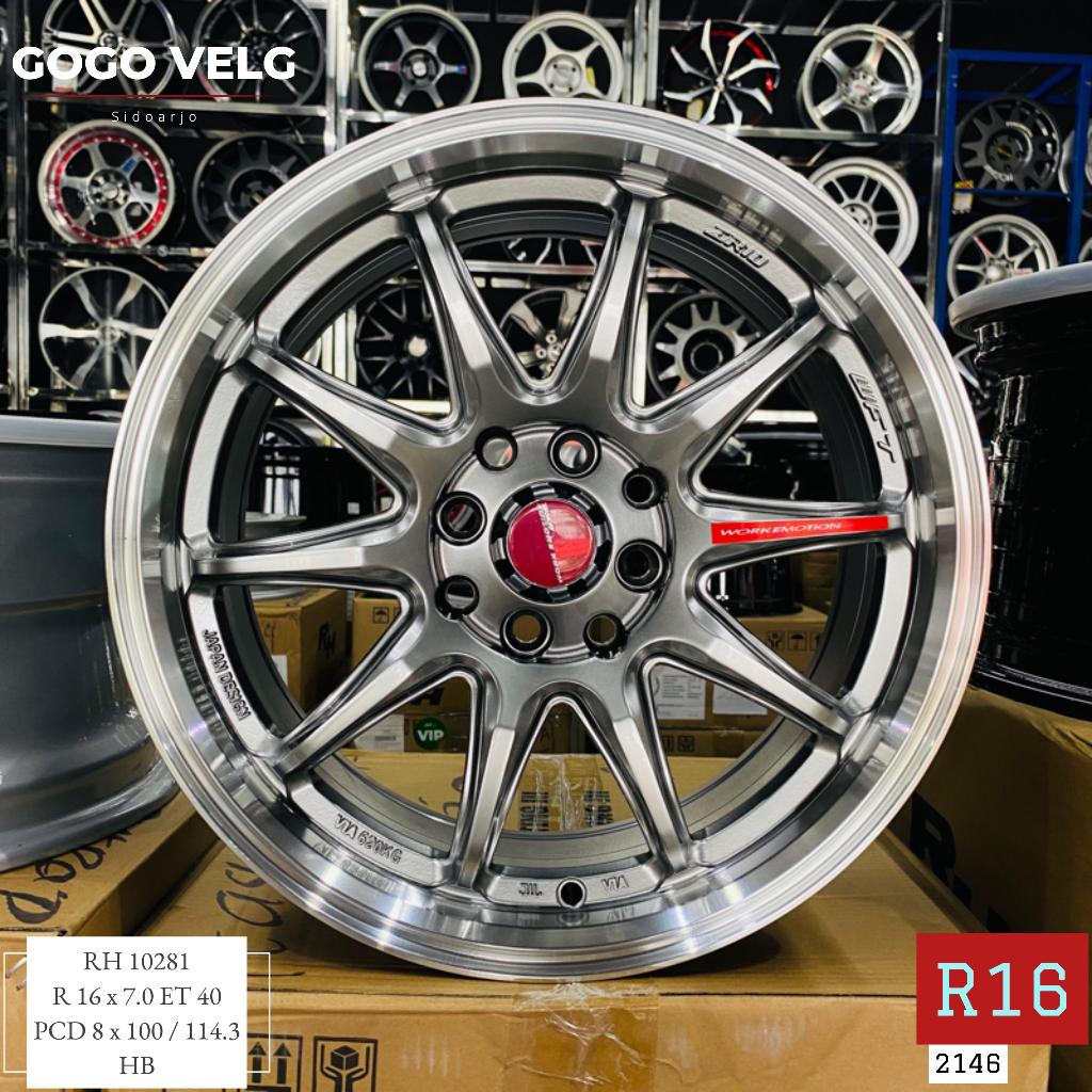 Velg Mobil Work ZR10 R16 PCD 8X100/114,3 Hyper Black Ring 16 Brio Freed Mobilio Veloz Agya Ayla ET40