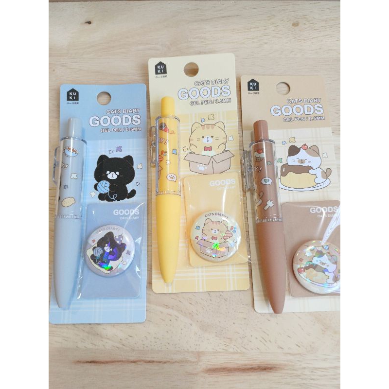 

Pulpen KUKI kucing + pin badge 8308 Cats Diary