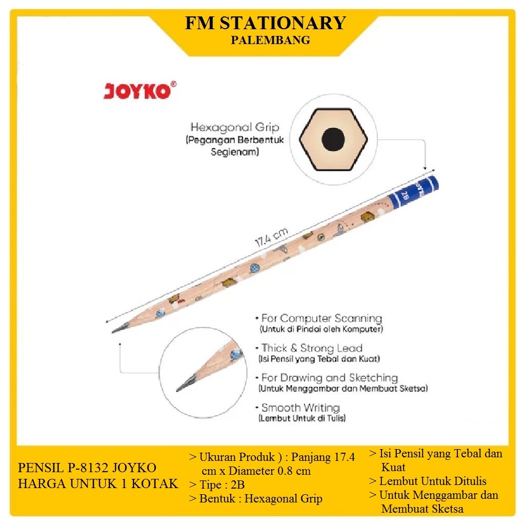

PENSIL JOYKO 2B JOURNEY P-8132