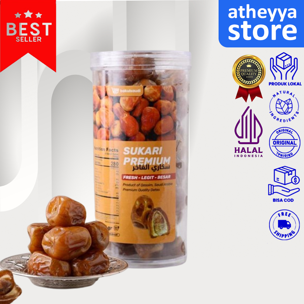 

Kurma Sukari 500gr Kurma Raja Sukkari Dates Basah Lembut Quality Premium Oleh-Oleh Haji Umroh