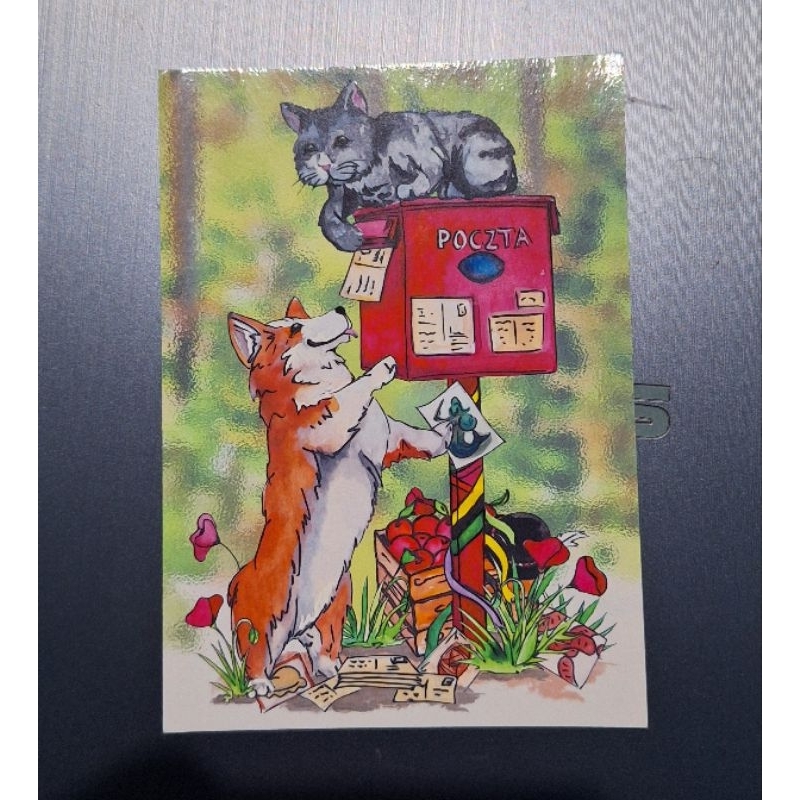 

kartu pos kotak pos kucing/cat mailbox postcard