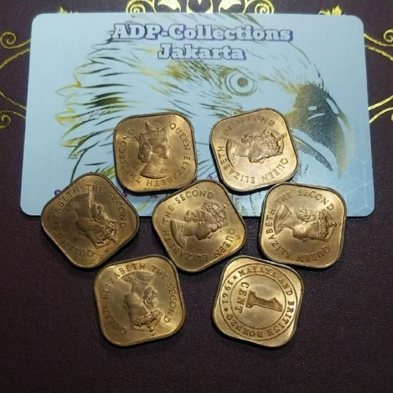 Koin 1 cent malaya and british borneo