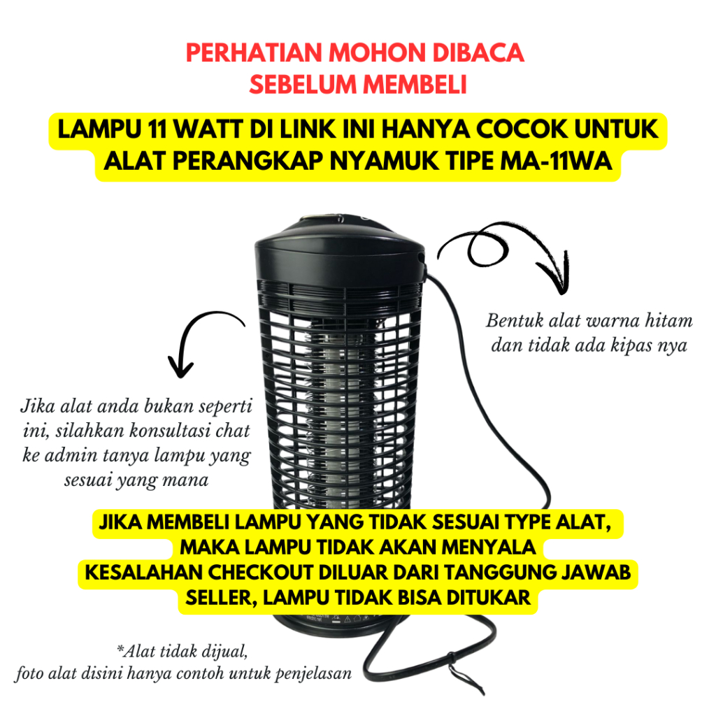 Lampu UV Perangkap Nyamuk 11 Watt PL FSL Refill KRISBOW INSECT MA-11W