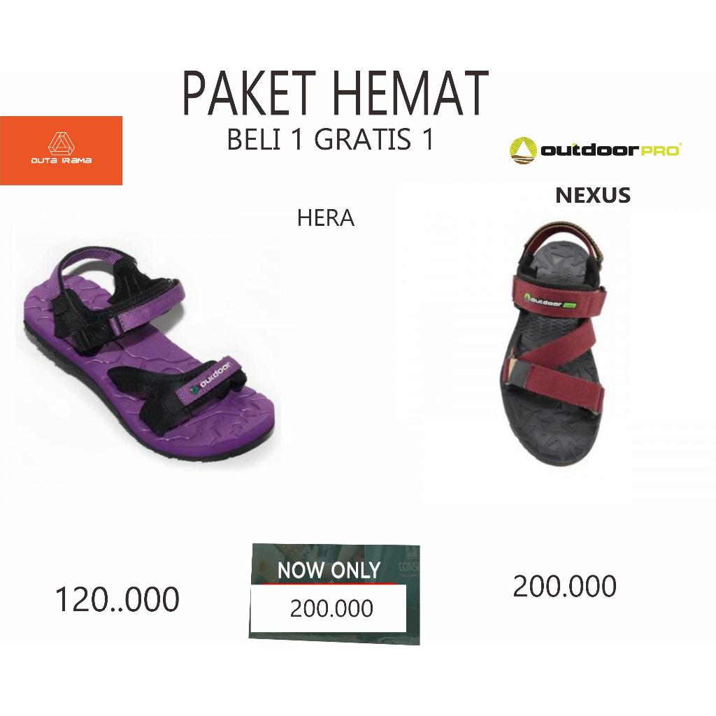 DUTAIRAMA - PAKET HEMAT BELI 1 GRATIS 1 SANDAL OUTDOOR NEXUS + HERA