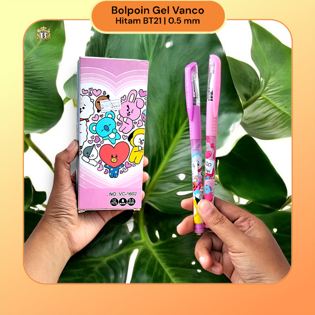 

Pulpen / Bolpoin Gel Vanco Karakter BT12 Hitam 0.5 mm VC-1602
