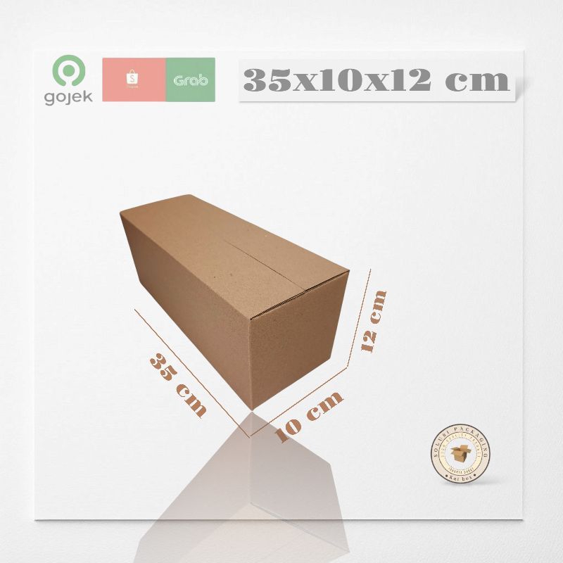 

kardus ukuran 35x10x12 cm box singel wall polos ST