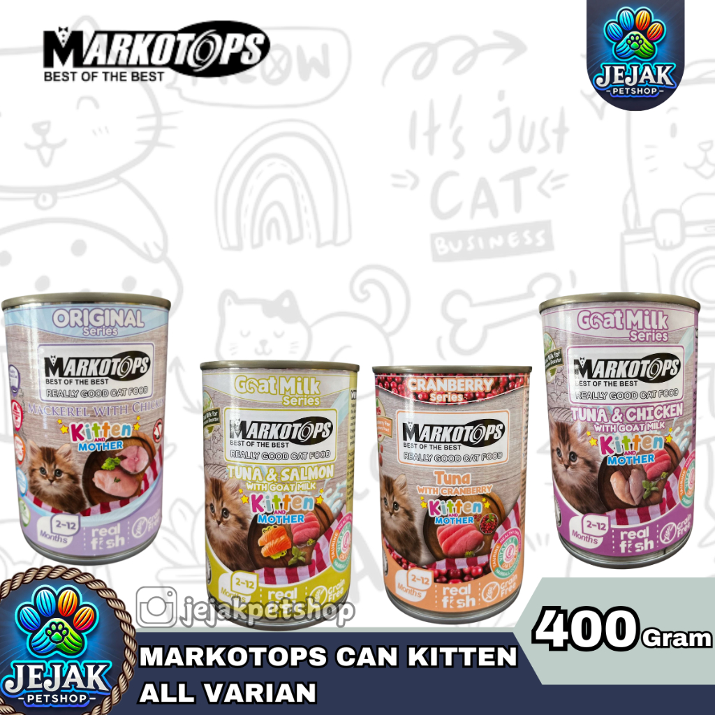 MARKOTOPS KALENG KITTEN 400gr / Makanan Basah Kaleng Markotops / WET FOOD MARKOTOPS