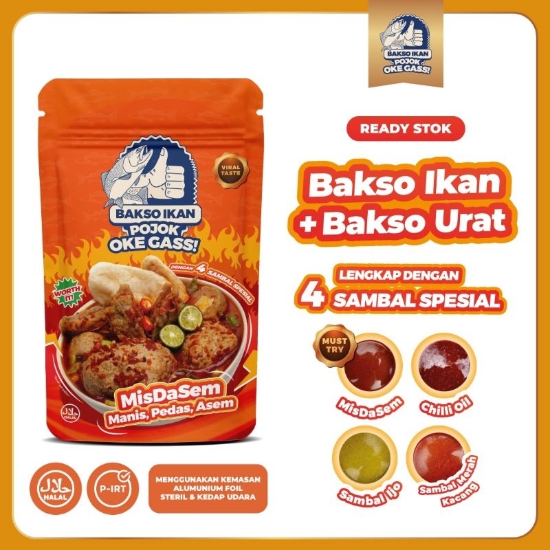 

Bakso Ikan Jumbo + Bakso Urat + Cuanki (Dengan 4 Sambal Spesial)