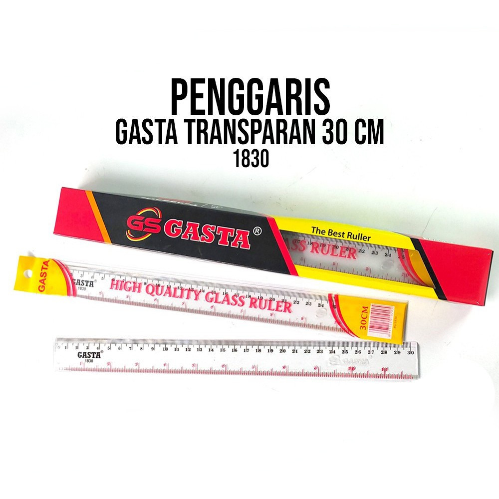 

Penggaris Gasta Transparan 30 CM
