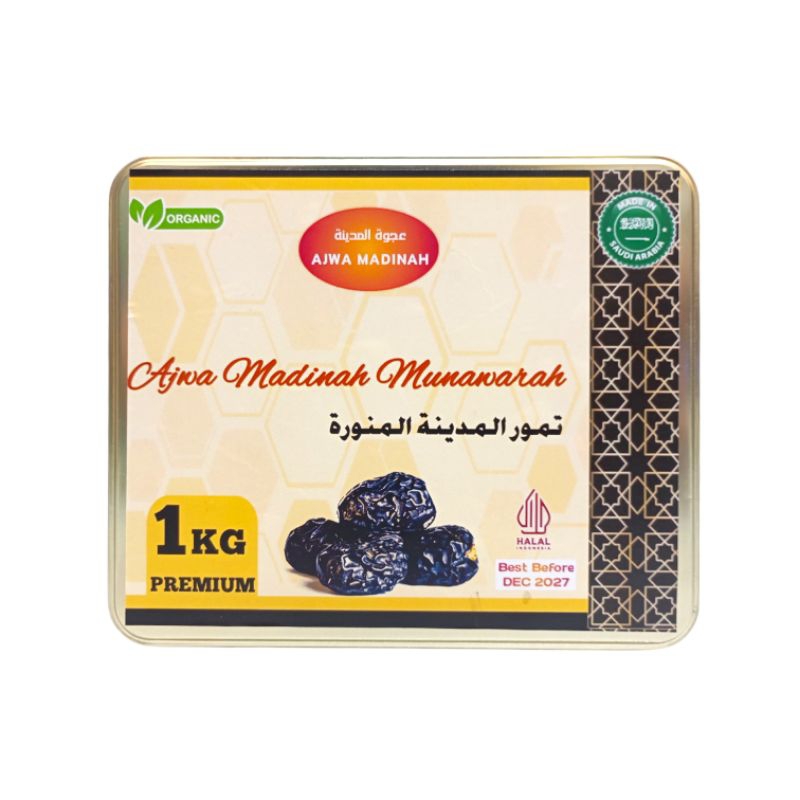 

Kurma Ajwa Madinah Organic Premium Kemasan Kaleng 1kg