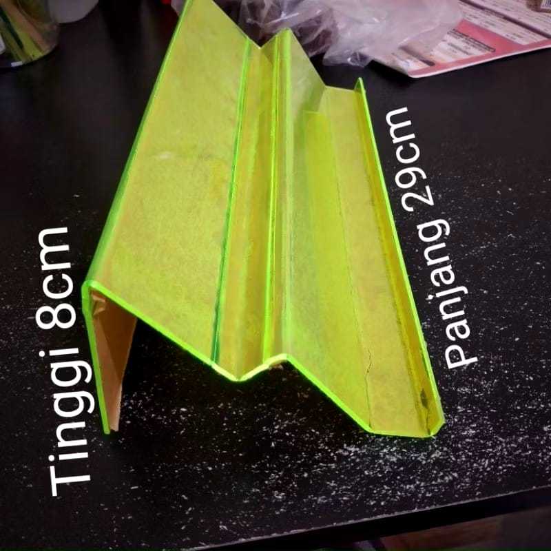 TATAKAN KARTU VOUCHER | AKRILIK STABILO 2 TINGKAT TATAKAN HANDPHONE