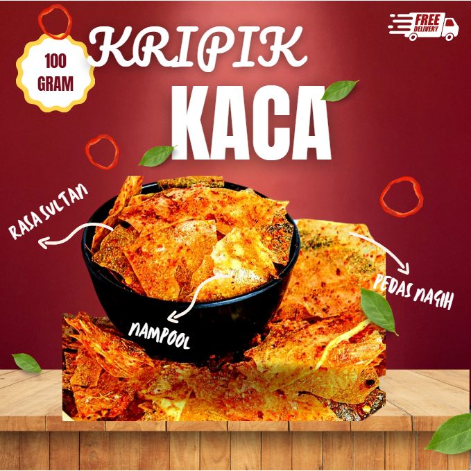 

SUPER ENAK KRIPIK KACA FULL BUMBU RENYAH DAUN JERUK ORIGINAL EXTRA PEDAS 100G