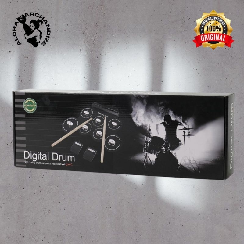 TODDI Electronic Drum Digital 7 Pads USB Power Drum Elektrik