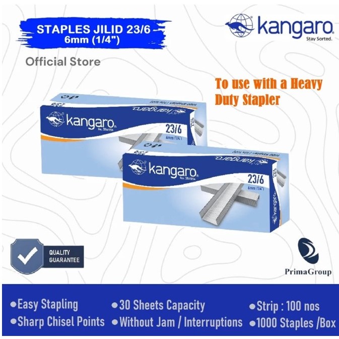 

Isi Necis / Isi Staples Kangaro 23/6 6mm (1/4")