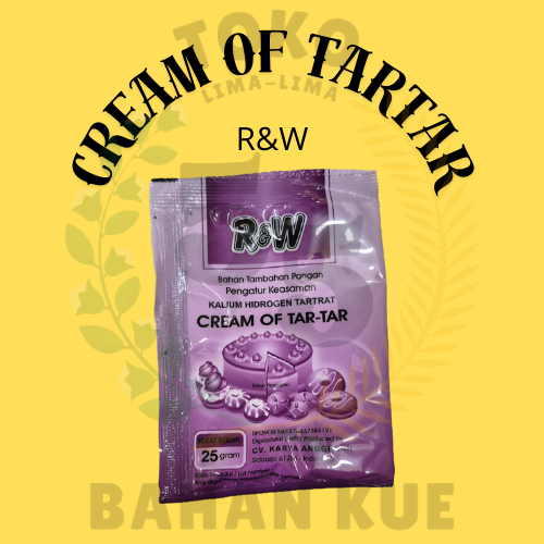 

Cream of Tar-Tar Merek R&W Sachet 25gr