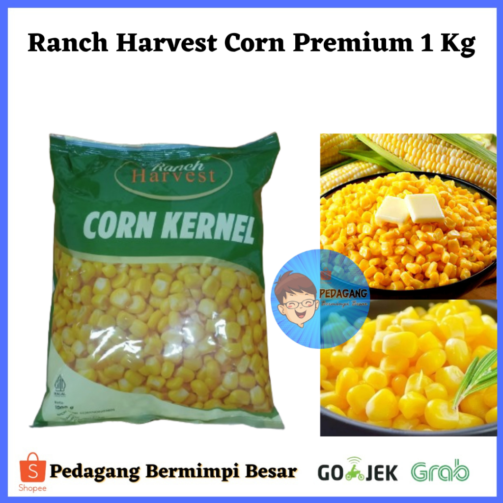 

JAGUNG MANIS PIPIL Premium ,Merk RANCH HARVEST ,BEKU 1Kg