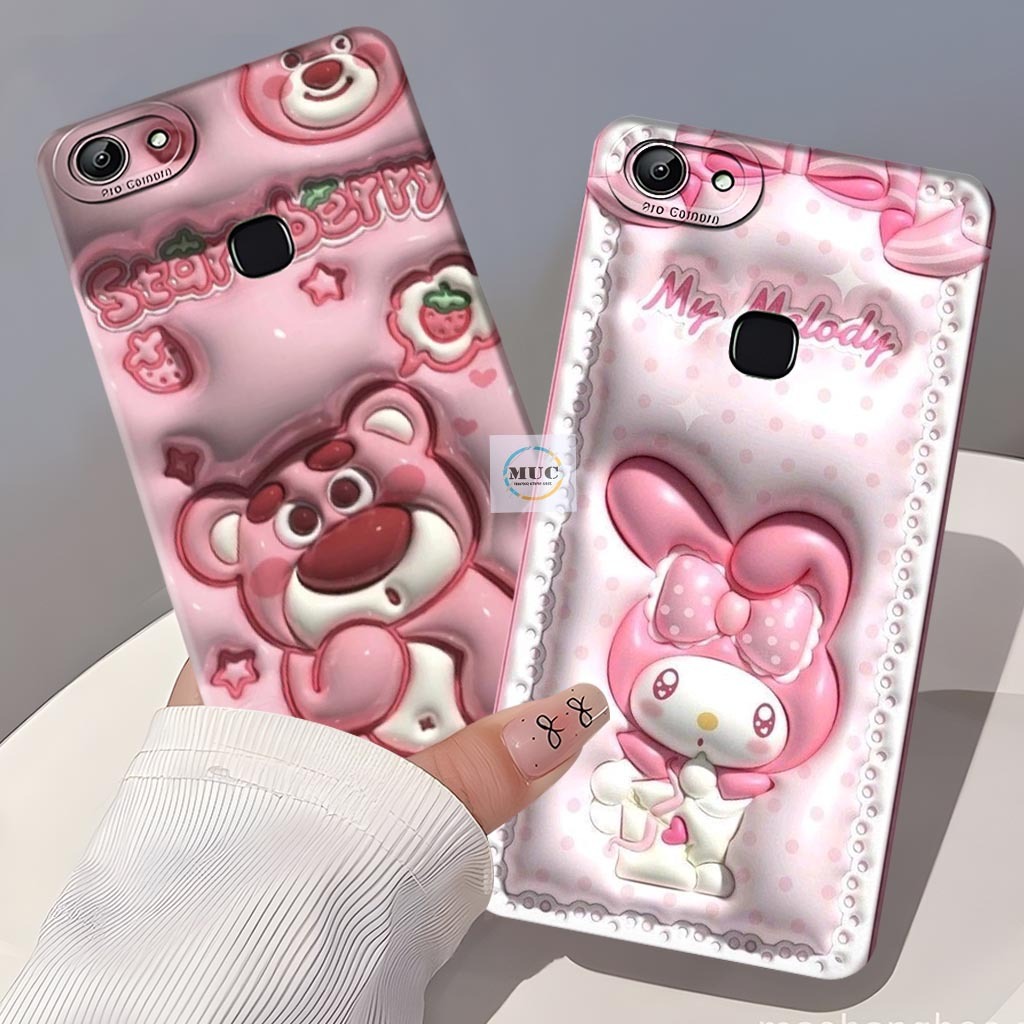 Case Procamera Vivo V7 Plus / V5 Plus / V9 / Vivo Z1 Pro Case Motif Rabbit Pink Lucu - Case Aestheti