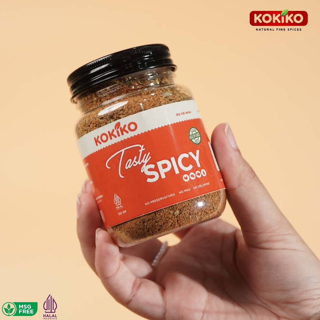 

KOKIKO Tasty Spicy Dry Rub Pedasnya Mantap, Cita Rasa Luar Biasa, Praktis & Lezat Dalam Sekejab 120gram