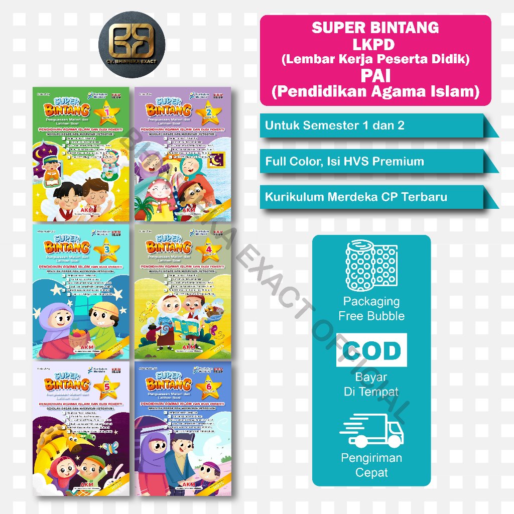 Buku Super Bintang LKPD Pendidikan Agama Islam PAI SD/MI (Lembar Kerja Peserta Didik) Kurikulum Merd