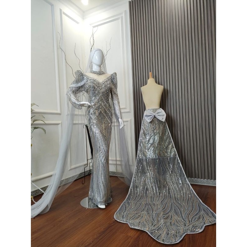 dress pengantin mewah elegan // gaun pengantin modern // baju pengantin wanita