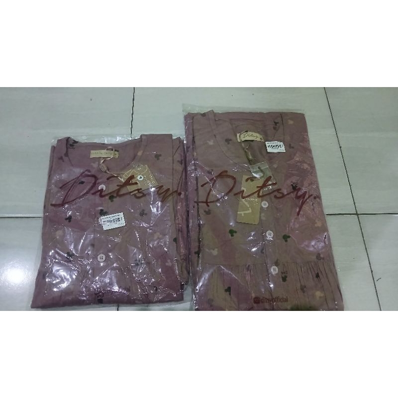 Bundling Ditsy opor 2 februari 2025 mickey dustypink size S dan little mickey dustypink size 4