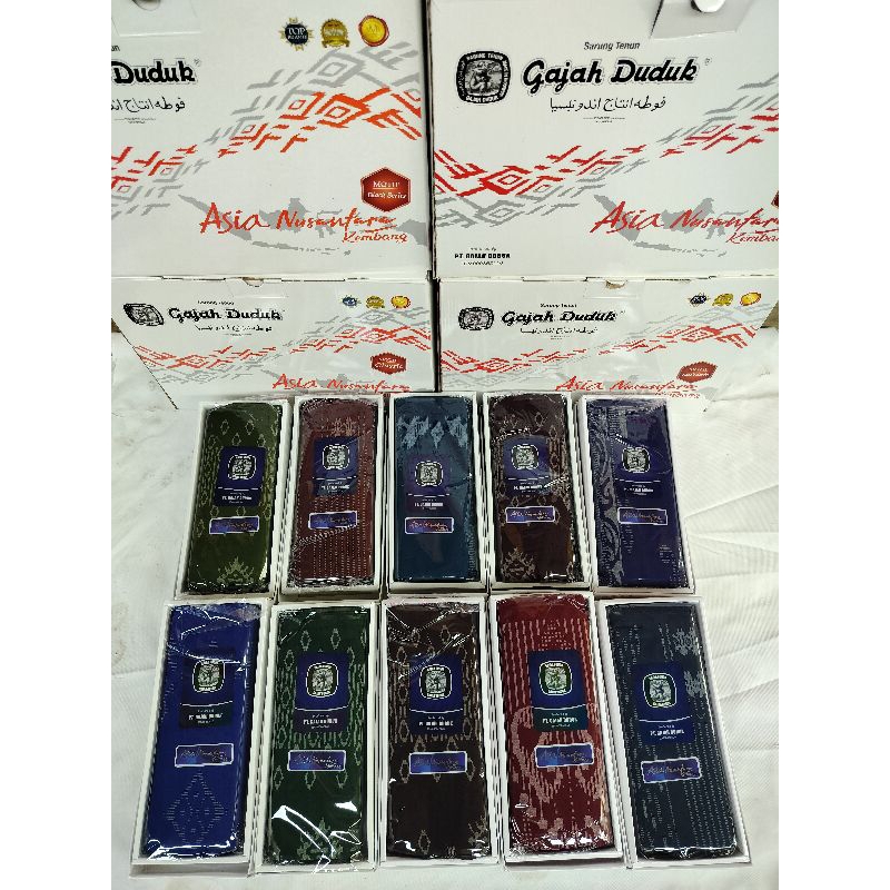 10 PCS - Sarung Gajah Duduk Asia Kembang Grosir Seri Kodian Murah