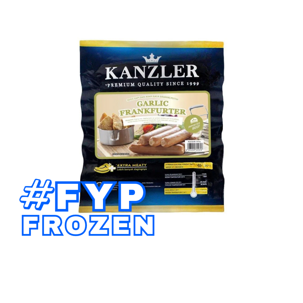 

KANZLER GARLIC FRANKFURTER 300GR ISI 6 SOSIS SAPI DAN AYAM