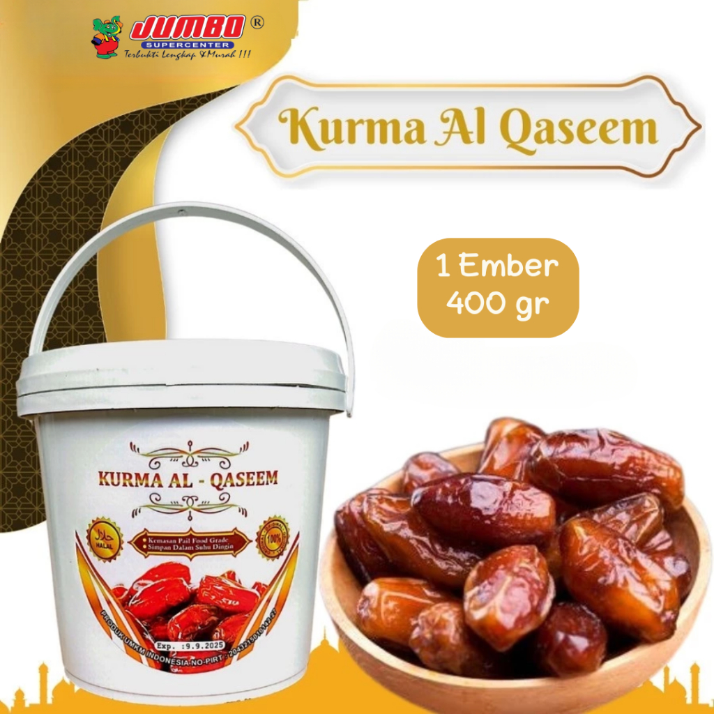 

Kurma Al Qaseem 400gr Ember - Toples / Kurma