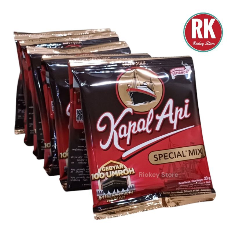 

Kapal Api Special Mix Renceng 10 Sachet x 23 gram Gebyar 100 Umroh Miliaran Hadiah - Special Mix Kopi dan Gula