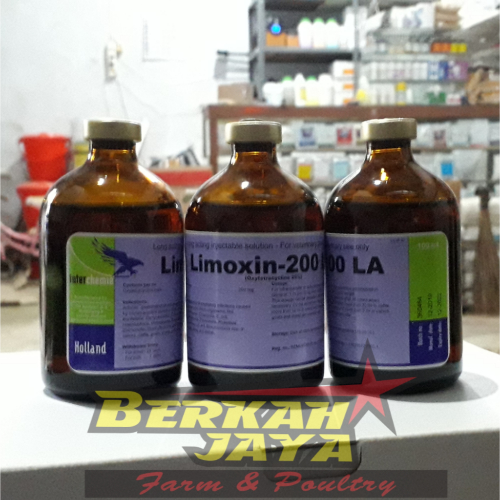 Limoxin 200 LA antibiotik injeksi obat hewan ayam