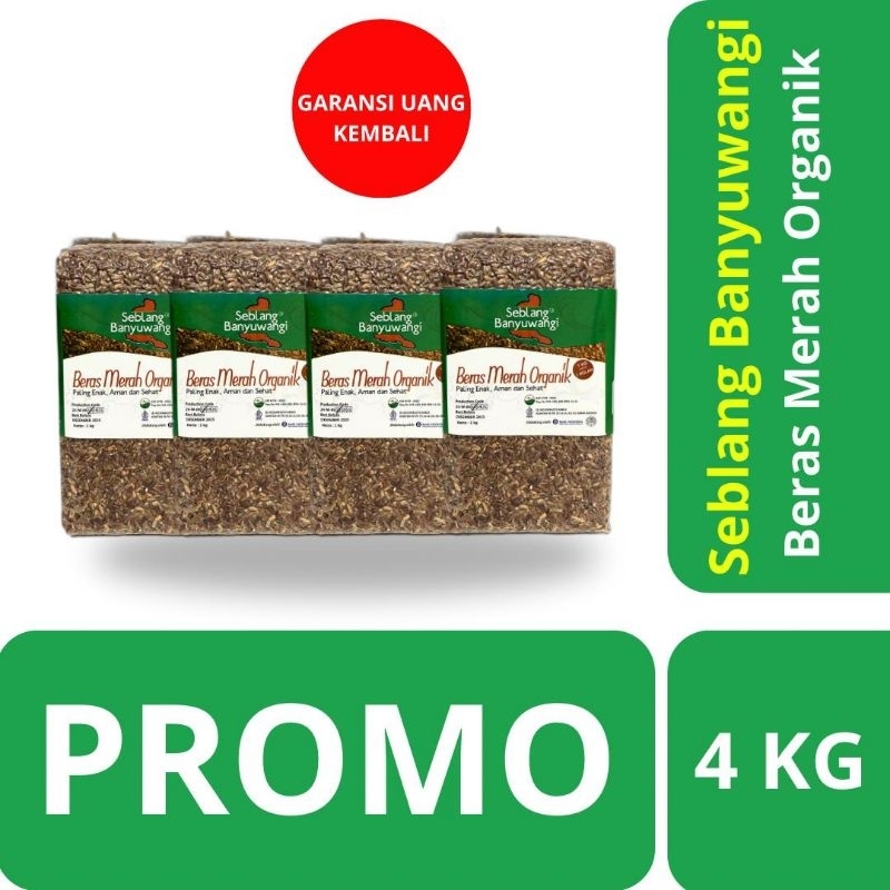 

Paket 4kg Beras Merah Organik