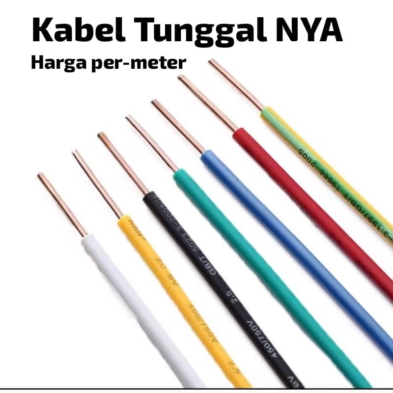 Kabel Listrik Tunggal NYA Harga per meter Kabel Tembaga Tunggal