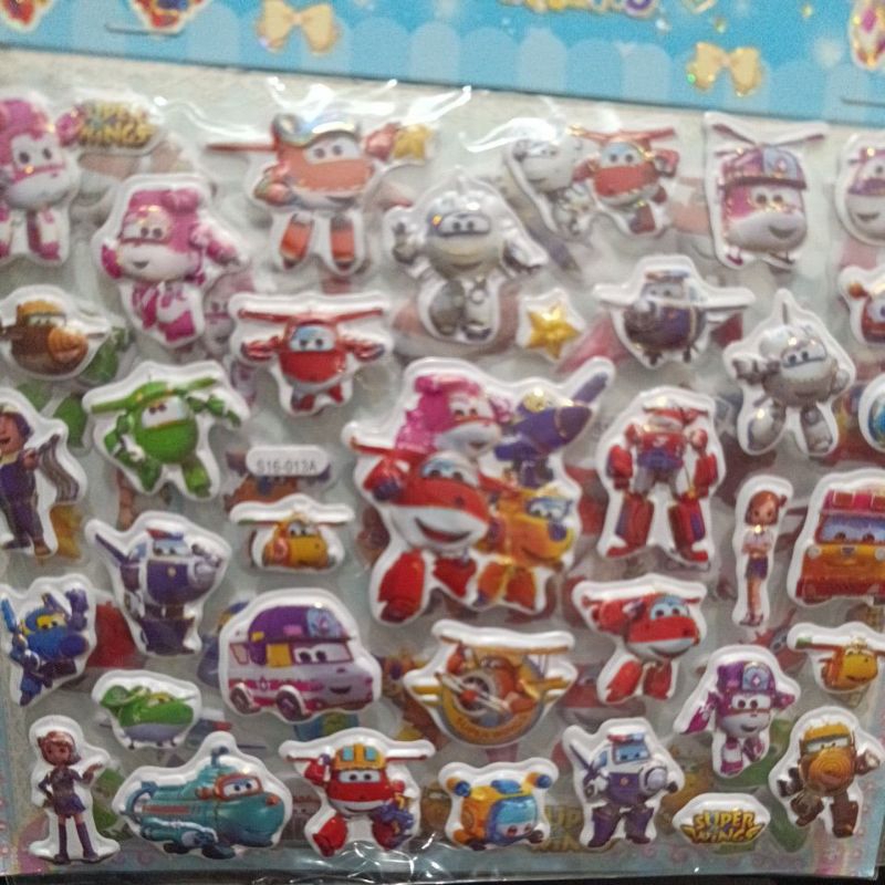 

ISI 2 Stiker anak timbul SUPER WINGS 24x21cm