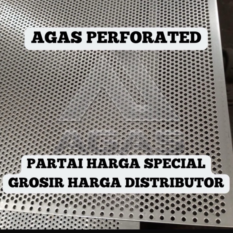 Plat Perforated Stainless 304 Tebal UK122x244CM