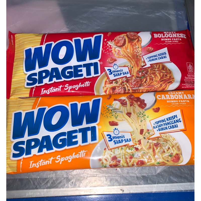 

WOW spageti rasa bolognese dan carbonara