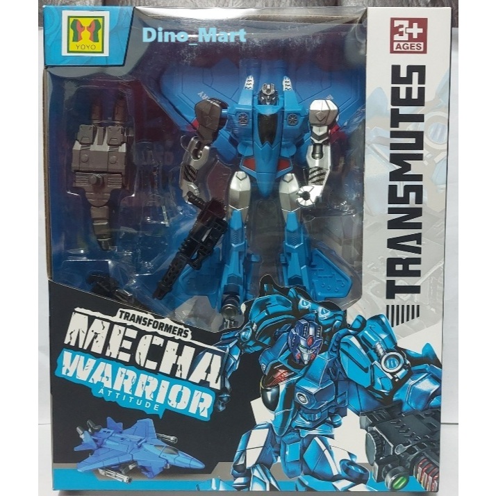 Action Figure Transmutes - Transformers Mecha Warrior Attitude - Mainan Anak - Mainan Koleksi - Dino