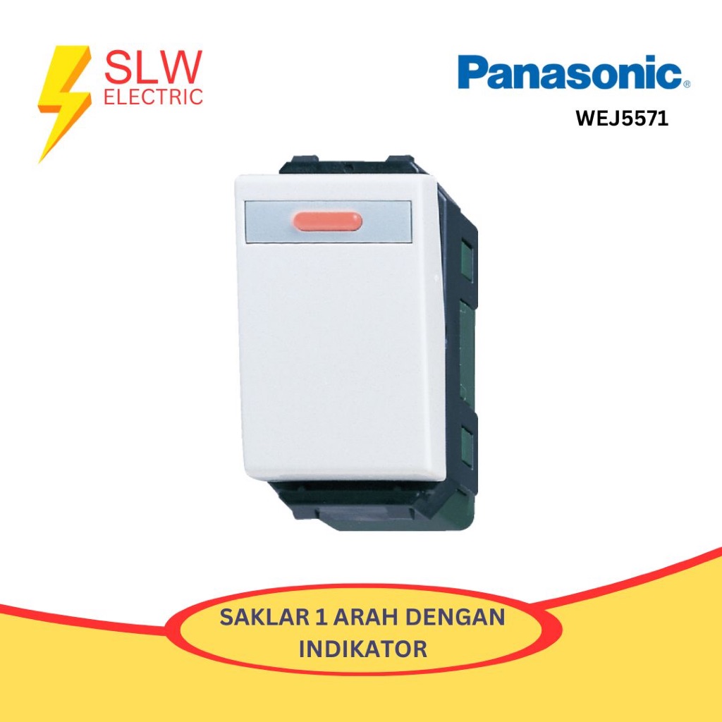 PANASONIC SAKLAR SAKELAR 1 ARAH DENGAN INDIKATOR LAMPU WEJ5571