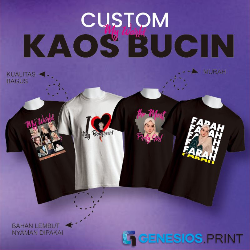 custom kaos bucin, kaos bucin, kaos custom