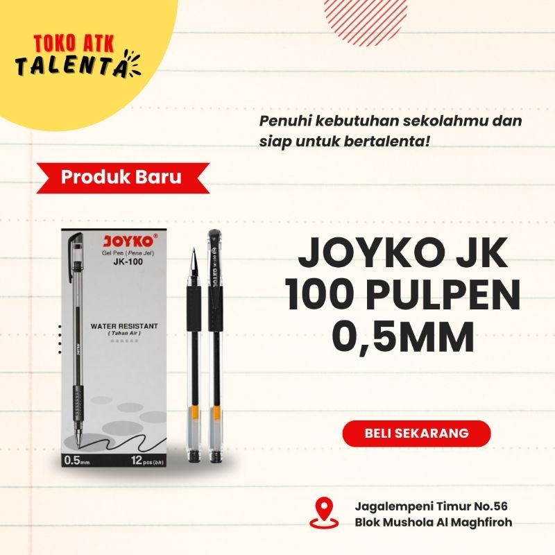 

Joyko pulpen JK 100 0,5MM