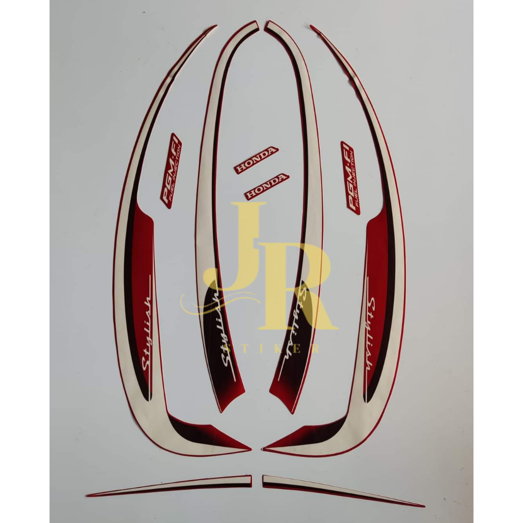 Striping honda scoopy  stylish 2013 merah merah JRstiker