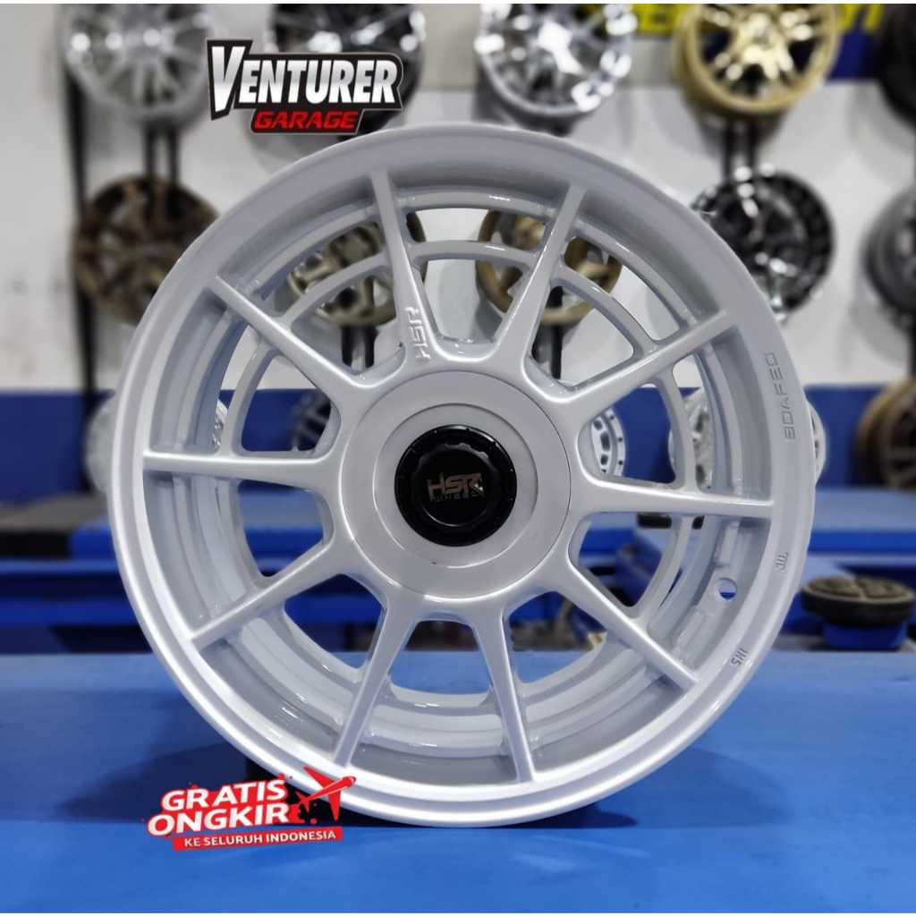velg mobil avanza xenia livina kijang evalia r16 type HSR BOAFEO ring 16 model spider warna putih