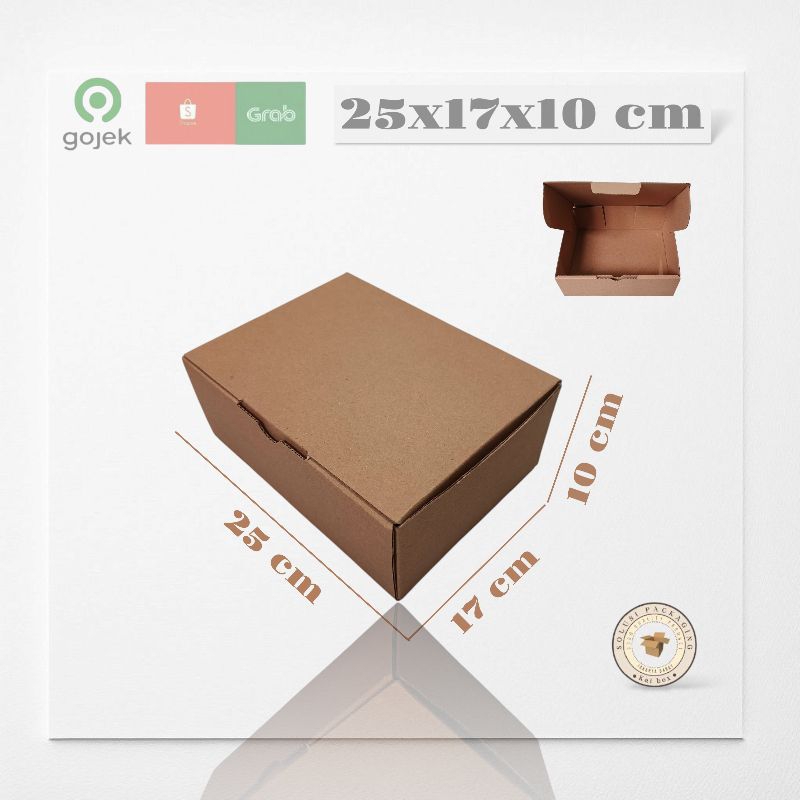 

kardus ukuran 25x17x10 cm die cut model pizza