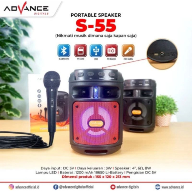 SPIKER ADVANCE S55 BLUETOOTH + MIC